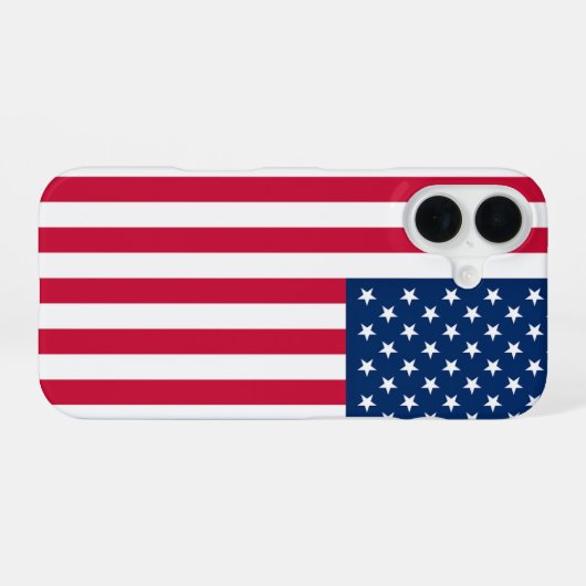 Amerikaanse vlag iPhone hoesje Patriottisch iPhone 16 Hoesje (Achterkant horizontaal)