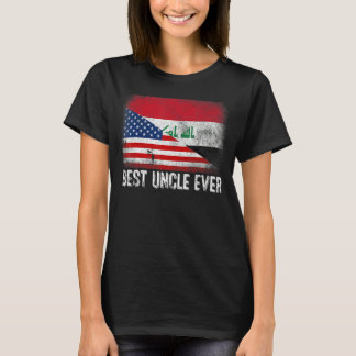 Amerikaanse vlag & Irak vlag beste oom ooit famili T-shirt