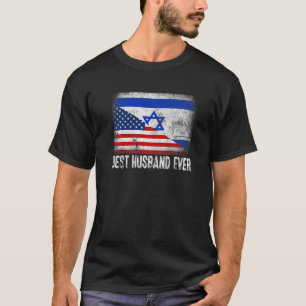 Amerikaanse vlag & Israël vlag beste man ooit fami T-shirt