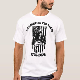 Amerikaanse vlag jacht en Geviste patriottische T-shirt