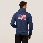 Amerikaanse Vlag Jas Hoodie (Achterkant volledig)