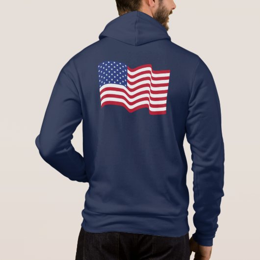 Amerikaanse Vlag Jas Hoodie (Achterkant)