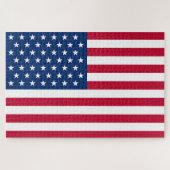 Amerikaanse vlag Jigzaag Puzzle Legpuzzel (Horizontaal)