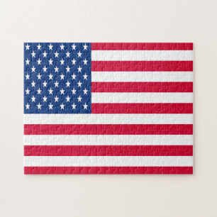 Amerikaanse vlag Jigzaag Puzzle Legpuzzel
