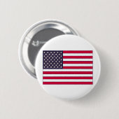 Amerikaanse vlag (Jouw tekst) Ronde Button 5,7 Cm (Voorkant /achterkant)