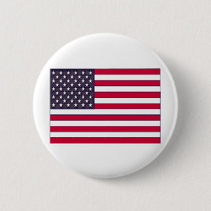 Amerikaanse vlag (Jouw tekst) Ronde Button 5,7 Cm