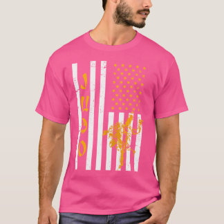 Amerikaanse vlag Judoka Judo T-shirt