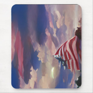 Amerikaanse vlag Juli 4 Memorial Day abstracte dig Muismat