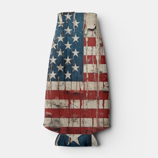 Amerikaanse vlag juli 4e fles koeler (Voorkant)