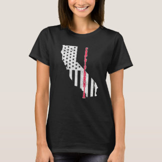 Amerikaanse vlag kaart Pride Patriotic 4th O T-shirt