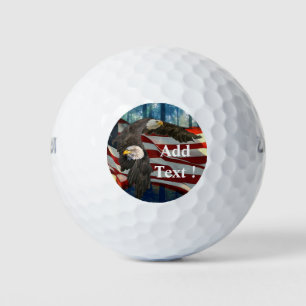 Amerikaanse vlag kale adelaar golfballen