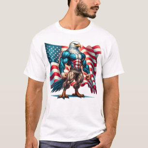Amerikaanse vlag kale adelaar vrijheid patriottisc t-shirt