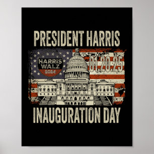 Amerikaanse vlag Kamala Harris President Inaugurat Poster