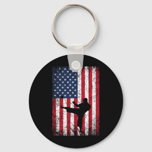 Amerikaanse vlag Karate 4 juli Marti Sleutelhanger