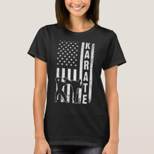 Amerikaanse Vlag Karate Voor Mannen Vrouwen Karate T-shirt