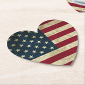 Amerikaanse vlag kartonnen onderzetters (Gekanteld)
