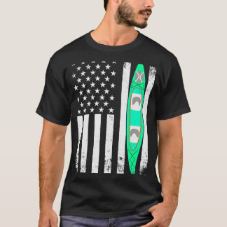 Amerikaanse vlag Kayak Sportpatriotic Kayaking T-shirt