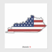 Amerikaanse vlag Kentucky Sticker (Vel)