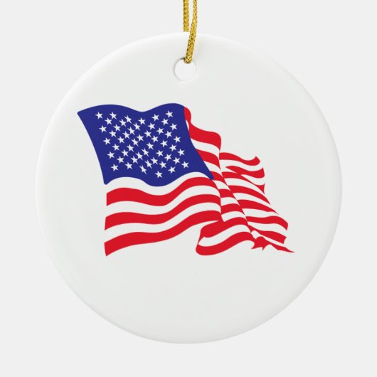 Amerikaanse vlag keramisch ornament (Voorkant)