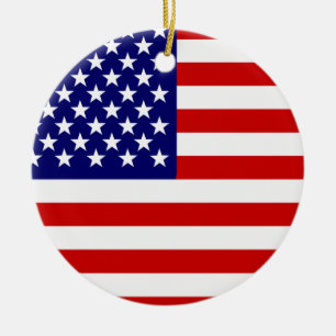 Amerikaanse vlag keramisch ornament