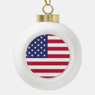 Amerikaanse vlag keramische bal ornament