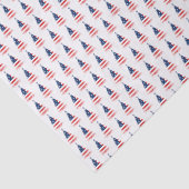 Amerikaanse vlag Kerstboom op wit Tissuepapier (Detail)