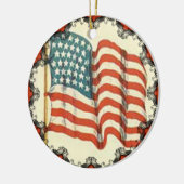  Amerikaanse vlag kerstversiering Keramisch Ornament (Links)