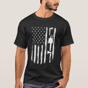 Amerikaanse vlag kettingzaag en bijl - boom snijde t-shirt