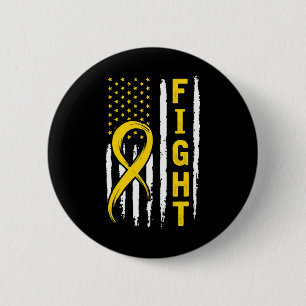 Amerikaanse Vlag Kinderkanker Bewustzijn Ronde Button 5,7 Cm