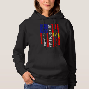 Amerikaanse vlag Kirgizië vlag Beste Big Brother E Hoodie