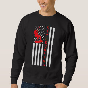 Amerikaanse vlag Kite Patriotic Kitesurfer Usa Kit Trui