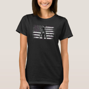 Amerikaanse Vlag Klassieke Moderne Biker Motorfiet T-shirt