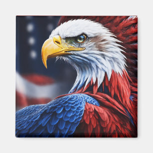 Amerikaanse vlag kleur eagle lijst print magneet