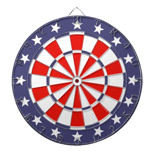Amerikaanse vlag kleuren Dartboard Dartbord (Voorkant)