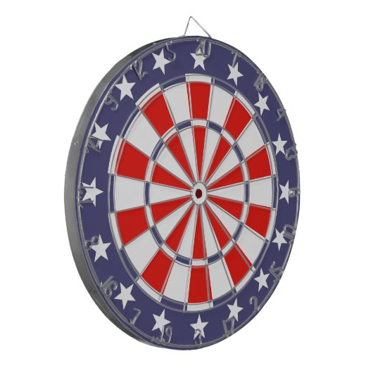 Amerikaanse vlag kleuren Dartboard Dartbord (Voorkant Links)