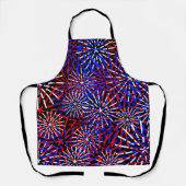 Amerikaanse Vlag Kleuren Vuurwerk Ontwerp Schort (Voorkant)