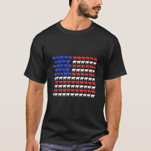 Amerikaanse Vlag Koe Boer Boerderij Dier Landbouw T-shirt