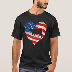 Amerikaanse Vlag Koe Prin 4 juli T-shirt