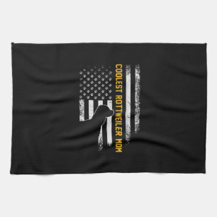 Amerikaanse vlag koelste rottweiler mam Theedoek