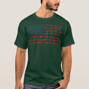 Amerikaanse vlag Koi Fish Pond Carp Japan Japan T-shirt