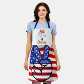 Amerikaanse vlag koken Schort (Gedragen)