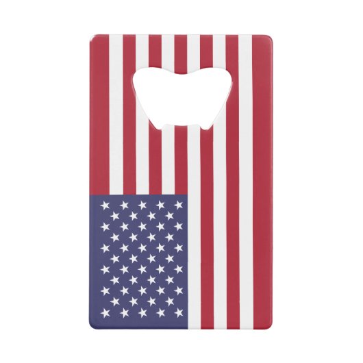 Amerikaanse vlag kredietkaart flessenopener (Voorkant)