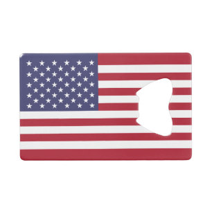 Amerikaanse vlag kredietkaart flessenopener
