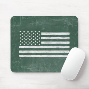 Amerikaanse vlag krijtbord kunst (Tekening nr. 1) Muismat