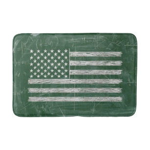 Amerikaanse vlag krijtbord kunst (Tekening nr. 3) Badmat