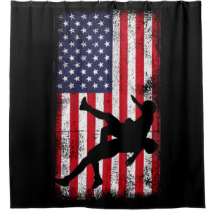 Amerikaanse vlag kruipen Amerikaanse vlag kruiper Douchegordijn