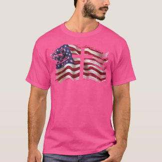 Amerikaanse vlag kruis voor patriottische Verenigd T-shirt