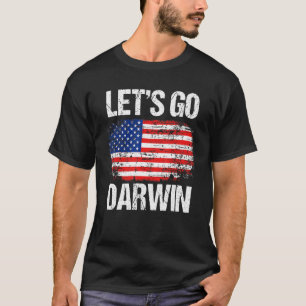 Amerikaanse vlag  laat Darwin T-shirt