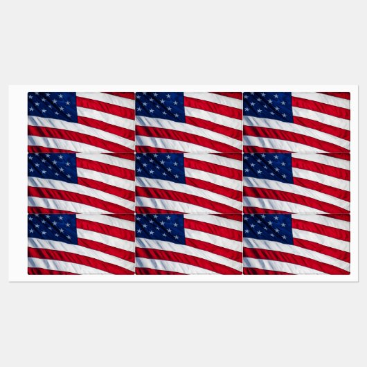 Amerikaanse vlag labels (Vel)