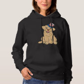 Amerikaanse vlag Labrador Hoodie (Voorkant)